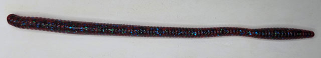 (#152) 8" FINESSE WORM - PLUM APPLE  8 PER BAG